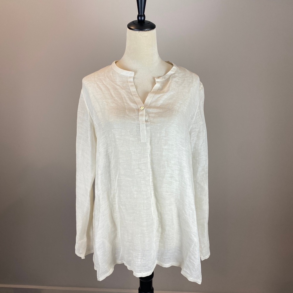 Eileen Fisher Tunic Women's‎ Size Petite Large Silk Linen Blend
